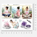 Samolepky do diáře Meditace: Ametyst – nálepky pro diář a journaling.