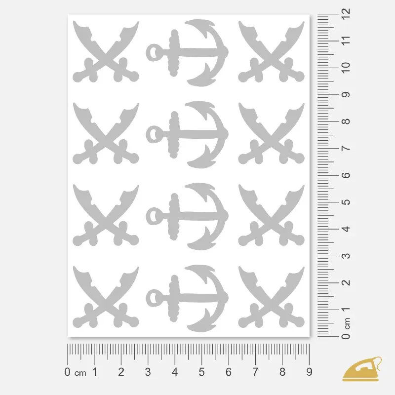 Reflexní nažehlovačka Piráti pro kluky – snadné nažehlení žehličkou.