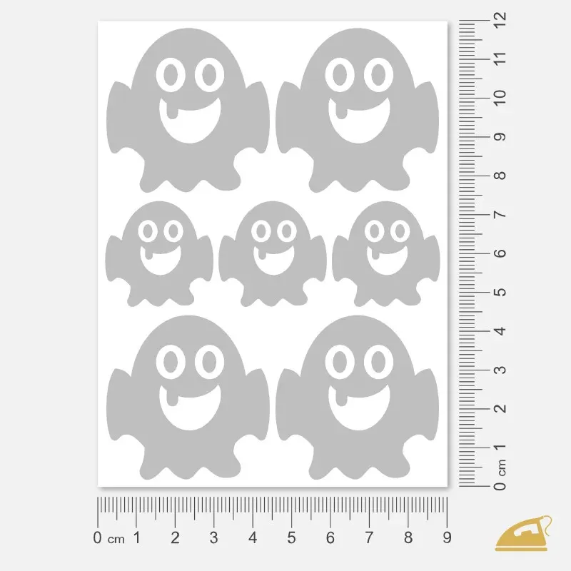 Reflexní nažehlovačka Strašidlo pro děti – snadné nažehlení žehličkou.