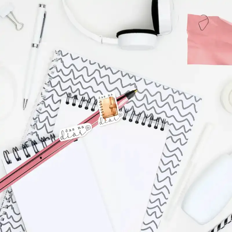 Samolepky Čas na diář | Akvarel a kaligrafie | Engross.cz