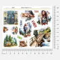 Samolepky do diáře Turistika – Kempování. Watercolor nálepky pro diář, deník, bullet, journaling i scrapbooking.