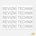 Reflexní nápis REVIZNÍ TECHNIK na oděv – sada 5 ks pro pracovní unifromy.