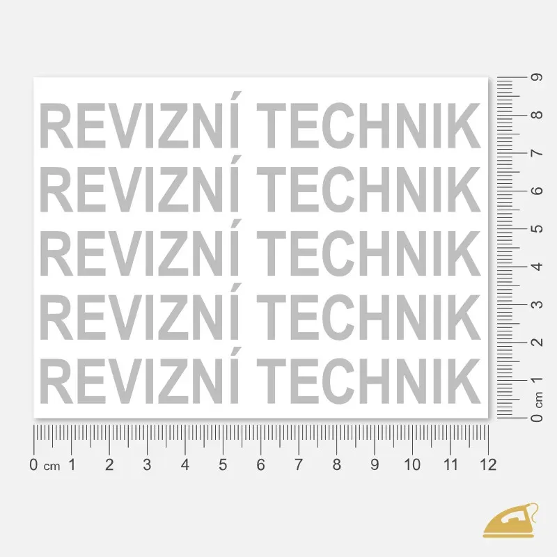 Reflexní nažehlovačka REVIZNÍ TECHNIK – snadné nažehlení žehličkou na pracovní trička, mikiny i montérky.