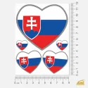 Nažehlovačka Slovenská vlajka Srdce – snadné nažehlení žehličkou v domácích podmínkách.