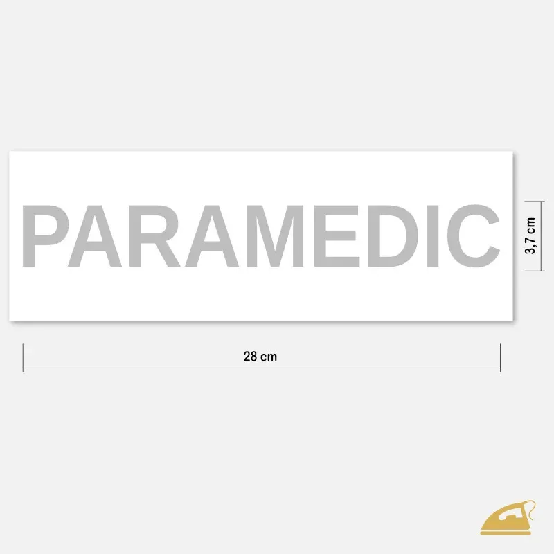 Reflexní nažehlovačka PARAMEDIC na záda – snadné nažehlení potisku, a to i v domácích podmínkách.