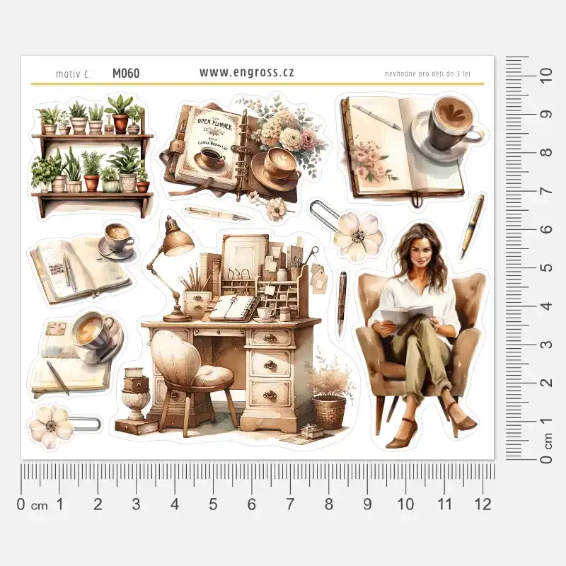 Samolepky do diáře Plánovací koutek – nálepky vyrobené v české republice.