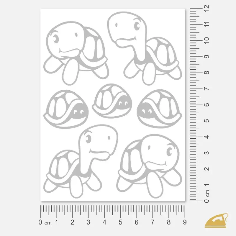 Reflexní nažehlovačka Želva – snadné nažehlení žehličkou v domácích podmínkách.