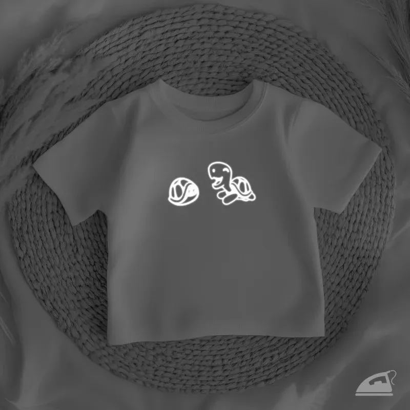 Reflexní nažehlovačky Veselé želvy – sada 6 ks bezpečnostních obrázků pro zvýšení viditelnosti za šera a tmy.