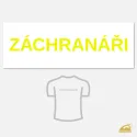 Velký neonový nažehlovací nápis ZÁCHRANÁŘI na záda – výroba ČR.
