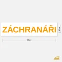 Velký neonový nažehlovací nápis ZÁCHRANÁŘI pro záchranné složky – výroba ČR.