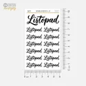 Samolepky do diáře: Kaligrafický nápis Listopad – snadné vylupování z aršíku.