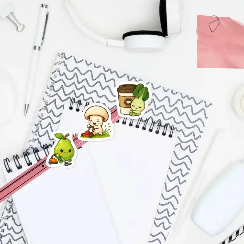 Kolekce Frutíci - mini kawaii nálepky pro radost v diáři.