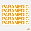 Neonový nažehlovací nápis PARAMEDIC – sada 5 ks (žlutá / oranžová).
