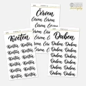 Samolepky do diáře – Kaligrafické nápisy měsíců pro diář, deník, bullet i scrapbooking.