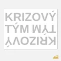Reflexní nažehlovačka KRIZOVÝ TÝM – sada 2 ks nápisů na pracovní oděvy.