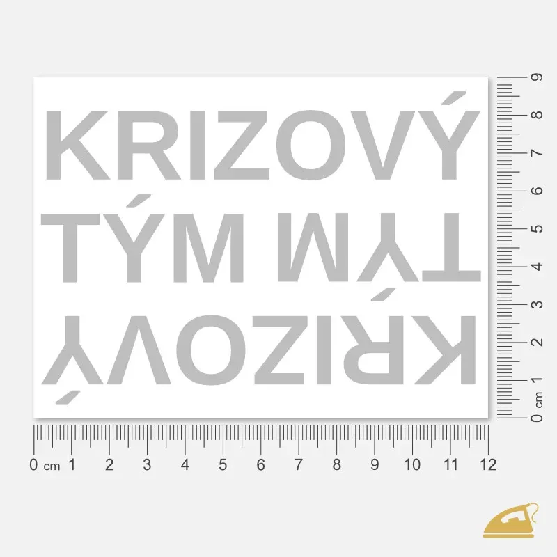 Reflexní nažehlovačka KRIZOVÝ TÝM – snadné nažehlení žehličkou.