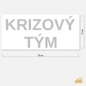 Reflexní nažehlovací nápis KRIZOVÝ TÝM na záda – snadné nažehlení žehličkou.
