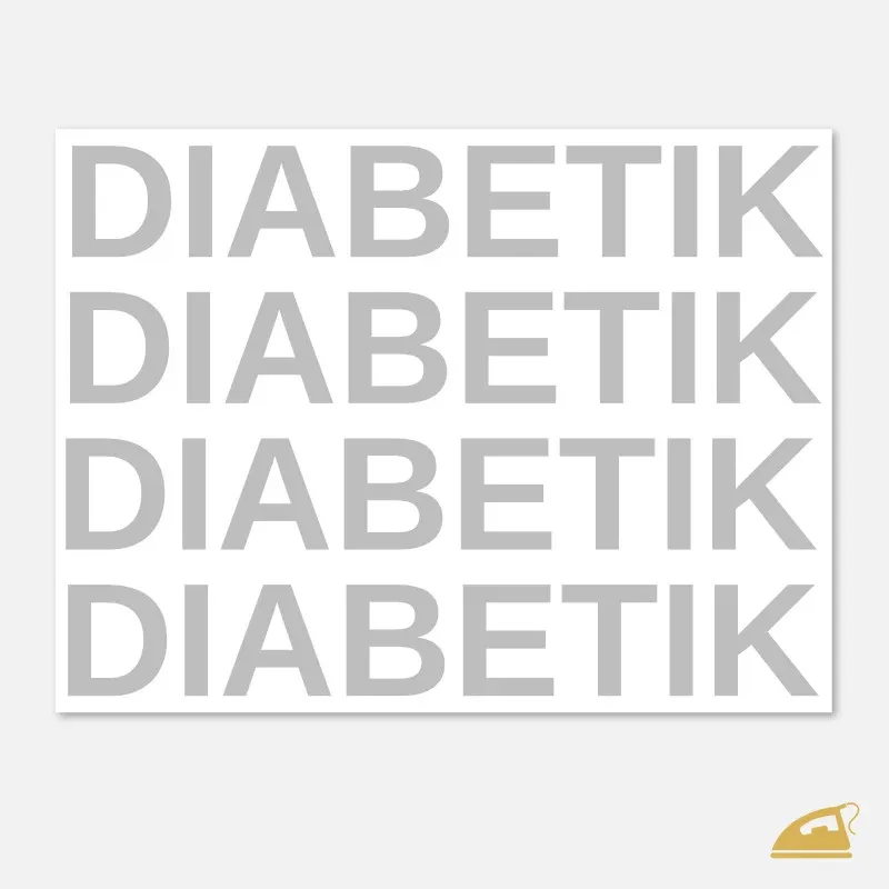 Reflexní nažehlovačka DIABETIK – sada 4 ks pro označení oděvů a zvýšení bezpečnosti.