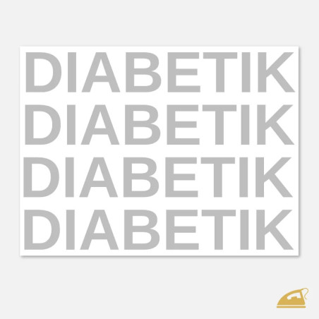Reflexní nažehlovačka DIABETIK – sada 4 ks pro označení oděvů a zvýšení bezpečnosti.