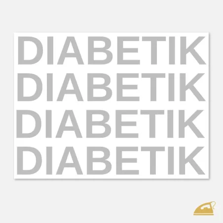 Reflexní nažehlovačka DIABETIK – sada 4 ks pro označení oděvů a zvýšení bezpečnosti.