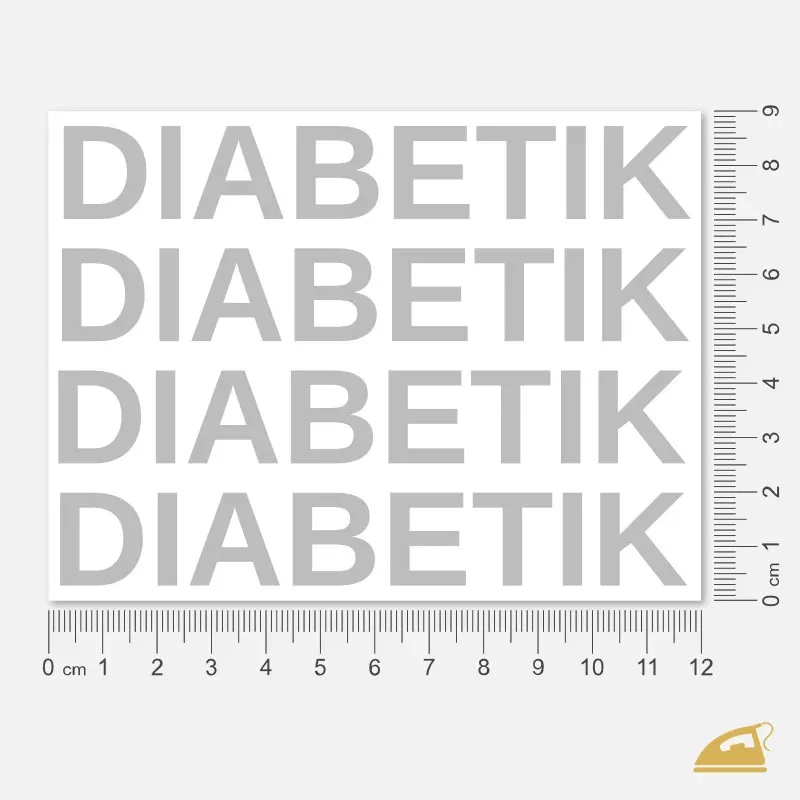 Reflexní nažehlovačka DIABETIK – snadné nažehlení žehličkou.