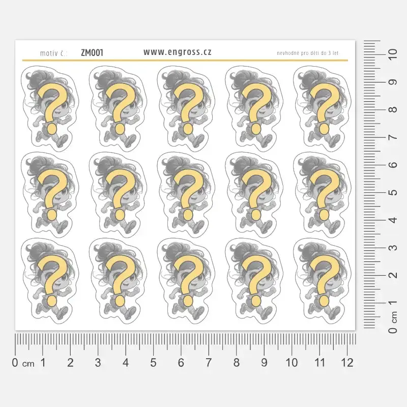 Obrázkové samolepky, které vyrobíme na objednávku podle zadání.