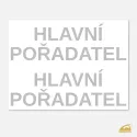 Reflexní nažehlovačka HLAVNÍ POŘADATEL – sada 2 ks nápisů na oděvy a vesty.