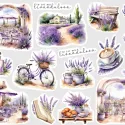 Samolepky do diáře Levandulové bydlení – 16 ks nálepek pro diář, deník, bullet i scrapbooking.