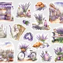 Samolepky do diáře Levandulová kytice – 15 ks nálepek pro diář, bullet, deník i scrapbooking.
