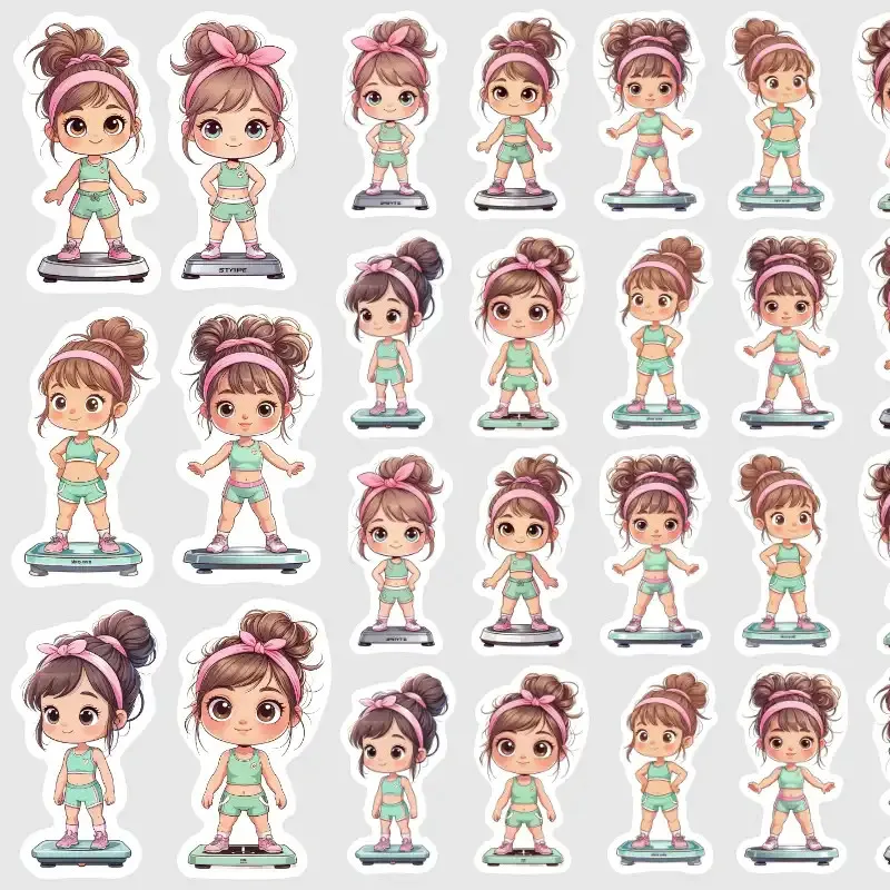 Motivační nálepky do diáře - Fit holky na váze.