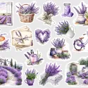 Samolepky do diáře Levandulová zahrada – nálepky pro diář, bullet, deník i scrapbooking.