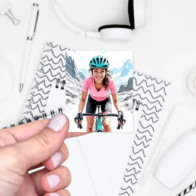 Samolepky do diáře Mia: Výlet na kole – pro diář, bullet, deník i scrapbooking.