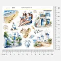Samolepky do diáře Santorini – autorské nálepky z Čech.