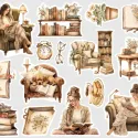 Samolepky do diáře Čas na knihu – 15 ks nálepek pro diář, bullet, scrapbooking i čtenářský deník.
