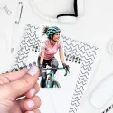 Samolepka do diáře Mia: Cyklistka.