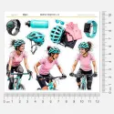 Samolepky do diáře Mia: Cyklistka – nálepky navrhujeme a vyrábíme v ČR.