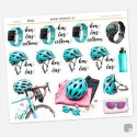 Samolepky do diáře Mia: Ujeté kilometry – 13 ks nálepek pro ujeté kilometry a sportovní tracker.