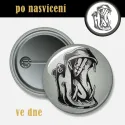 Reflexní odznak Hroch 44 mm – bezpečnostní placka na batoh.