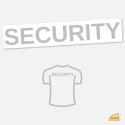 Reflexní nažehlovací potisk na záda - SECURITY.