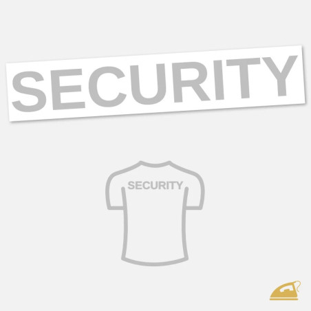 Reflexní nažehlovací potisk na záda - SECURITY.