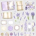 Samolepky Levandulový journal kit - velký arch s 58 samolepkami.