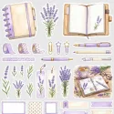 Samolepky do diáře Levandule – journal kit pro deníkové stránky, bullet i scrapbooking.
