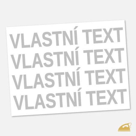 Reflexní nažehlovačka s vlastním textem - malá.