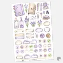 Kreativní samolepky levandule – Velký journaling kit.