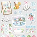 Zimní samolepky s motivy bruslení – do diáře, bullet journalu, deníku i na scrapbooking.