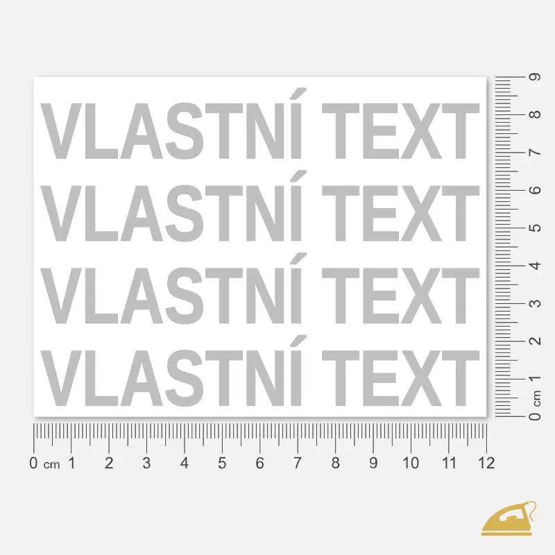 Vlastní reflexní nažehlovací text - výroba již od 1 ks.