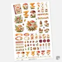 Podzimní samolepky do diáře Houby – Lesní journaling kit.