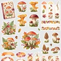 Podzimní samolepky do diáře Houby – sada 66 kreativních nálepek.
