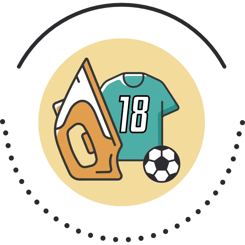 Potisk na dětské fotbalové dresy